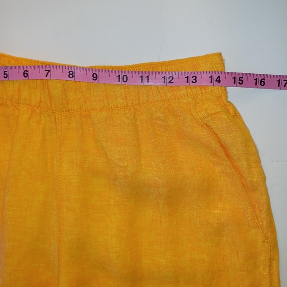 Cynthia Rowley Wide Leg Cropped Pants 100% Linen - Picture 8 of 9